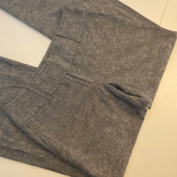 Ann Taylor Signature Linen Blend Wide Leg Grey Trousers NWOT Size 4 - Picture 9 of 13